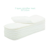 10pcs 3 layers microfiber cloth diaper